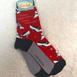 Anne Taintor Kick Ass Shoes Crew Socks - 1 Pair